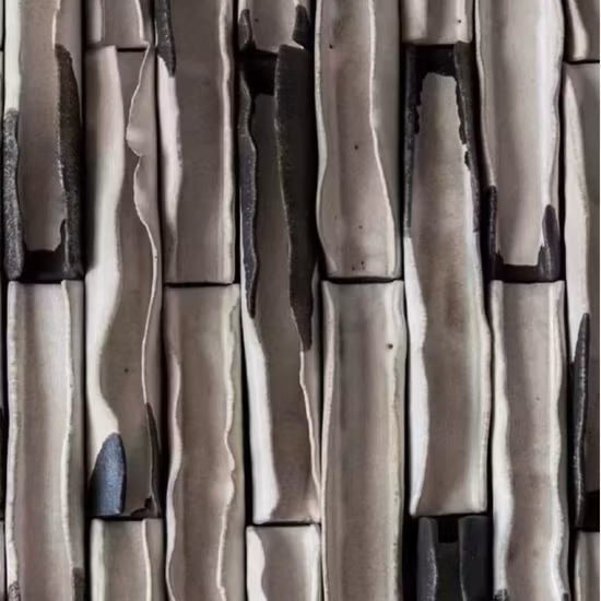 Azulejo de mosaico de cerámica esmaltada con forma de linterna para salpicaduras de cocina de Color blanco de fachadas interiores de alta calidad