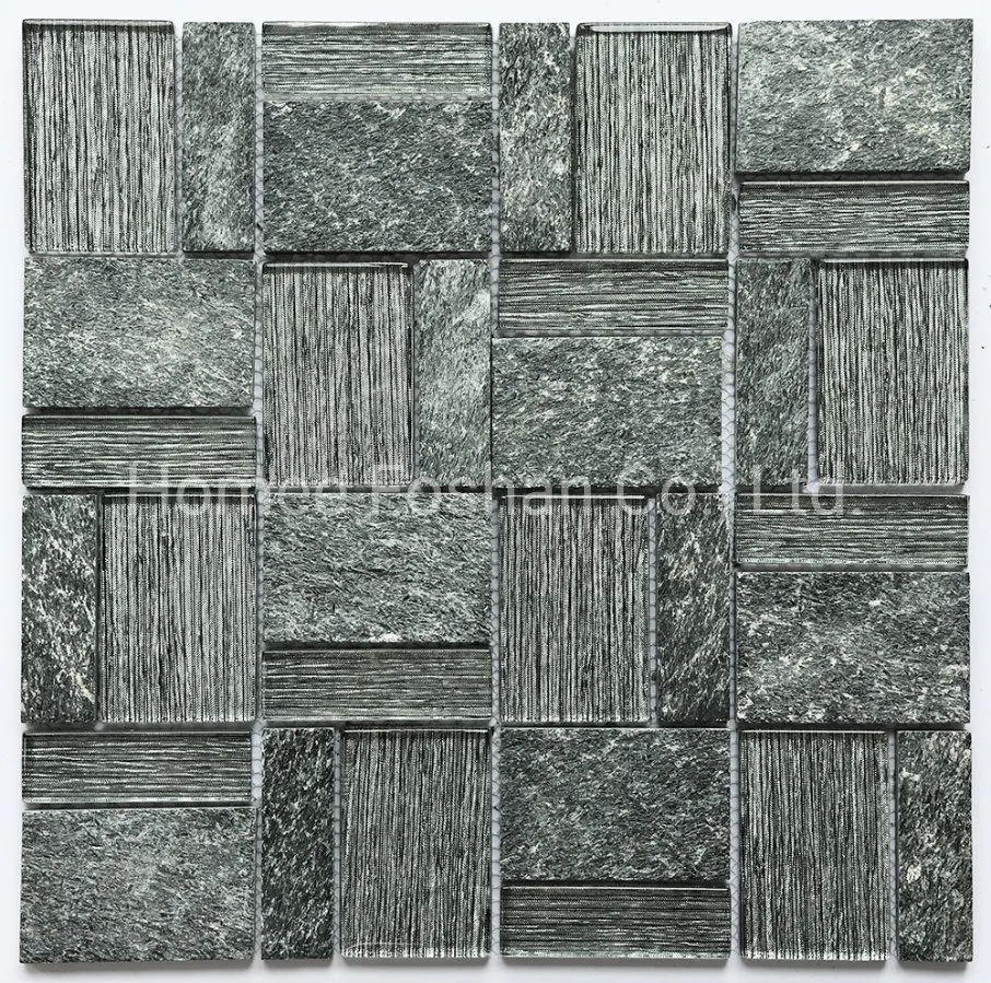 Nuevo diseño mosaico de piedra de vidrio mosaico de mármol color plata mosaico